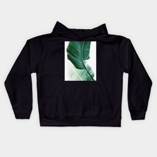 Banana leaves,Tropical leaves, Green leaves, Leaf, Modern art, Wall art, Print, Minimalistic, Modern, Scandinavian print Kids Hoodie